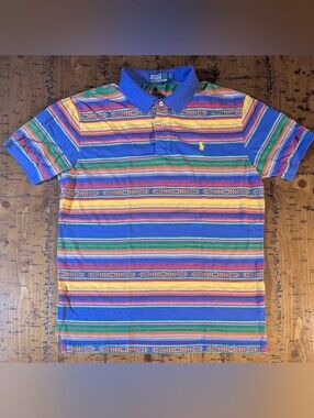 VTG- rare Polo Ralph Lauren L Aztec Striped